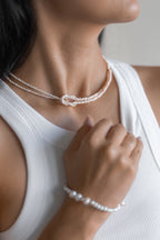 INFINITY PEARL NECKLACE